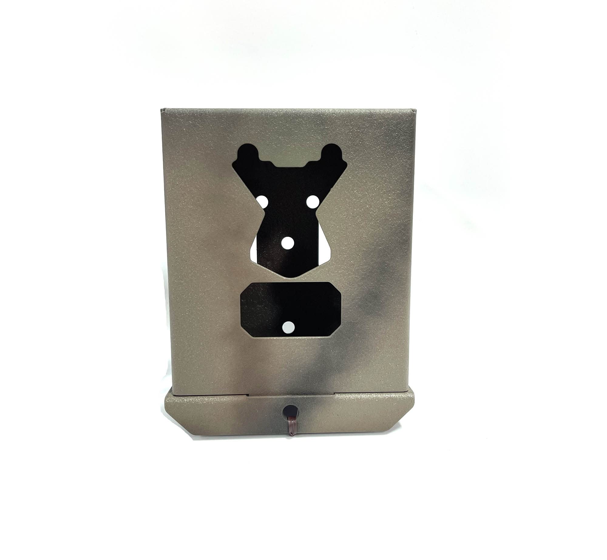 CAMLOCKbox Spypoint Flex security box side view, heavy steel protects against weather