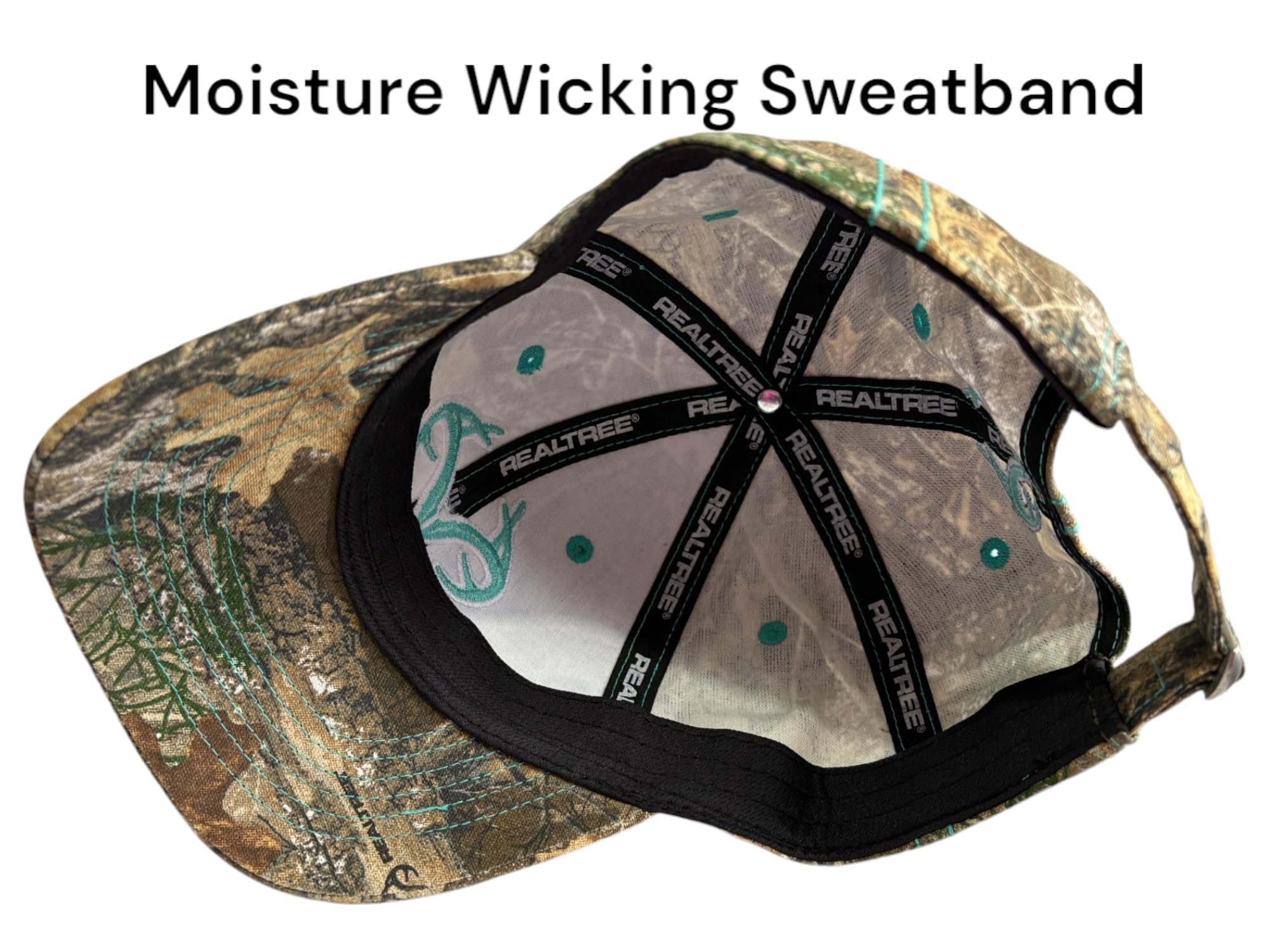 Camo Chique ladies-fit teal cap with Realtree logo embroidery