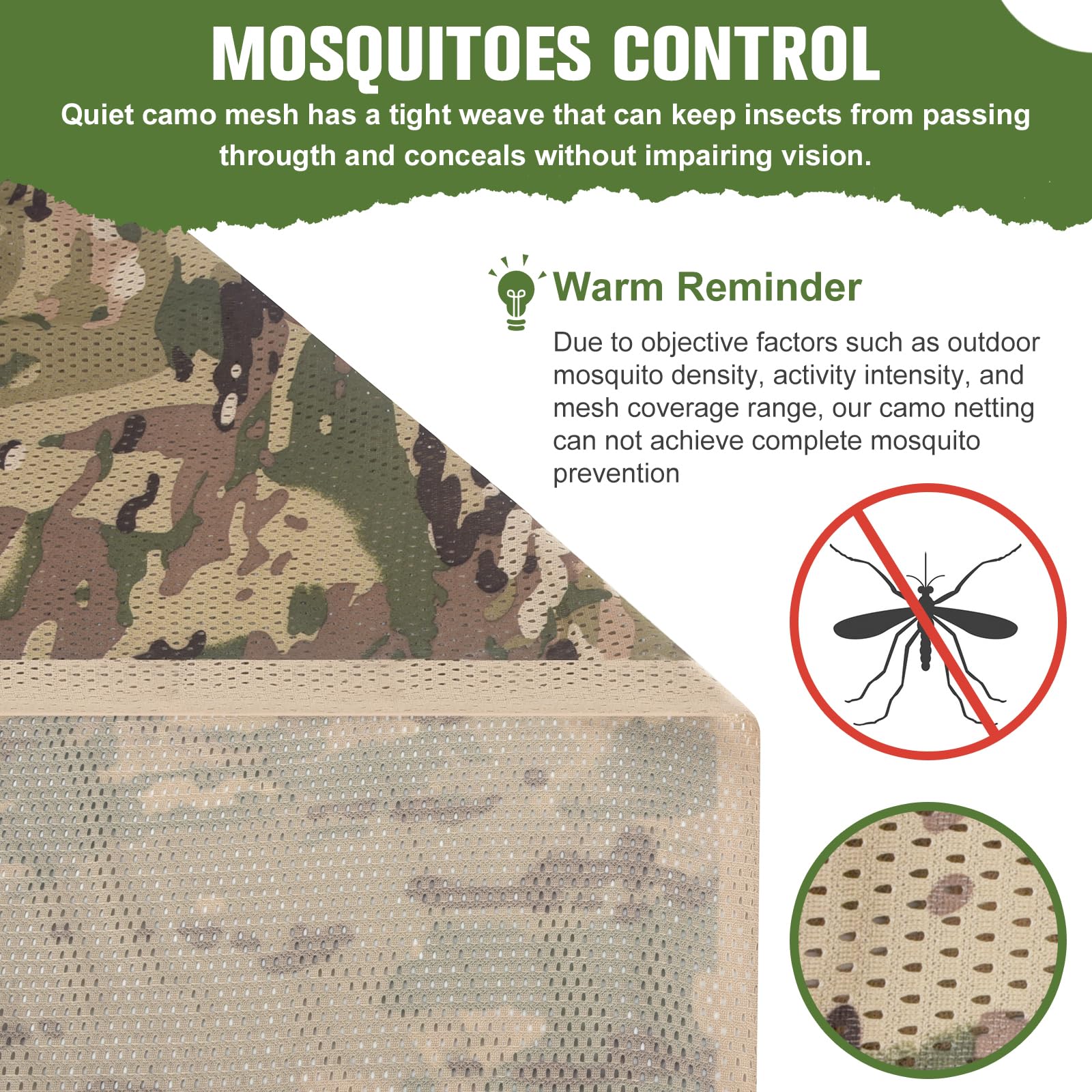 Camohute camo-netting printed pattern blending into environment enhances concealment during hunting.