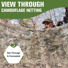 Camohute camo netting see-through view for concealed observation
