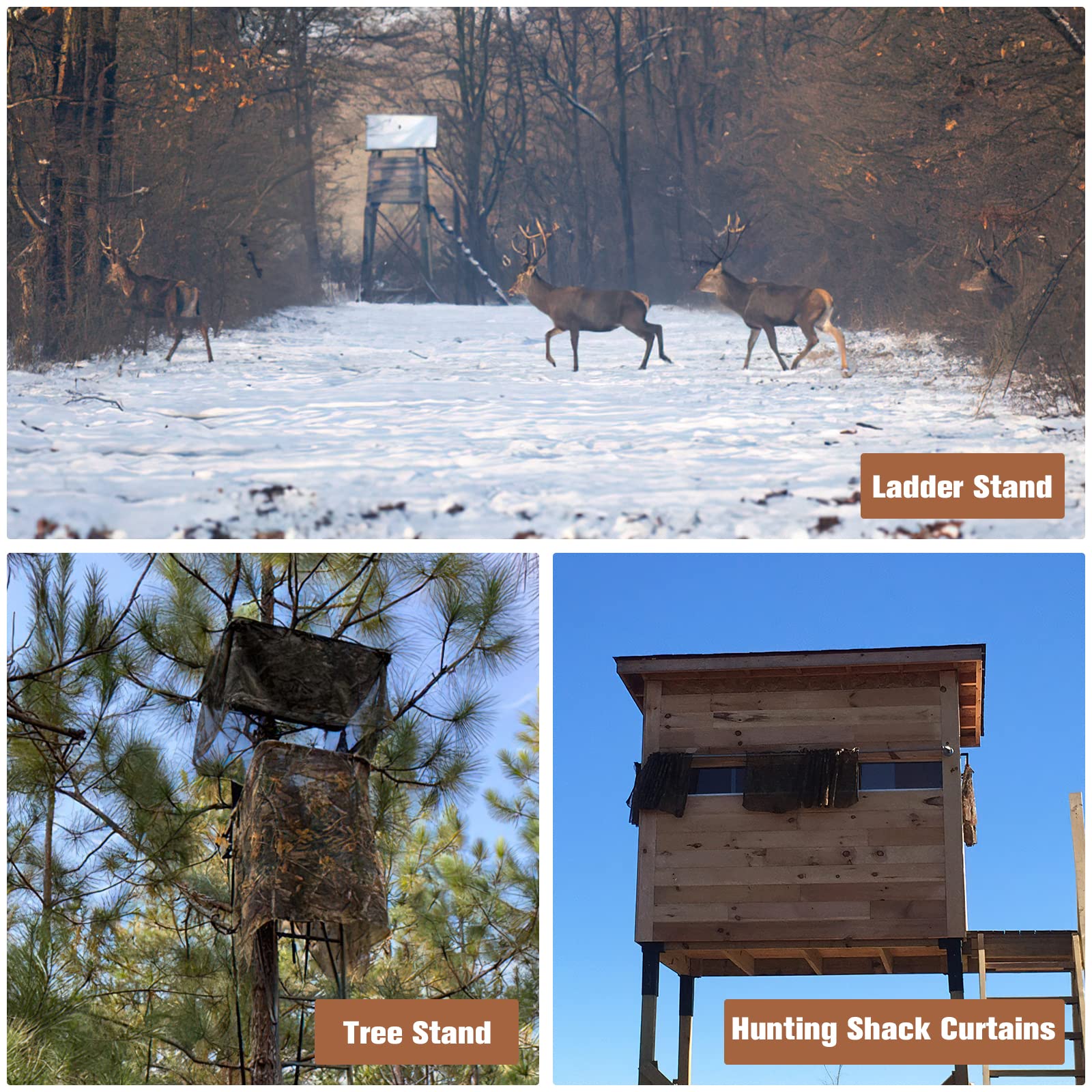 Camohute camo-netting tree stand concealed positioning for wildlife viewing
