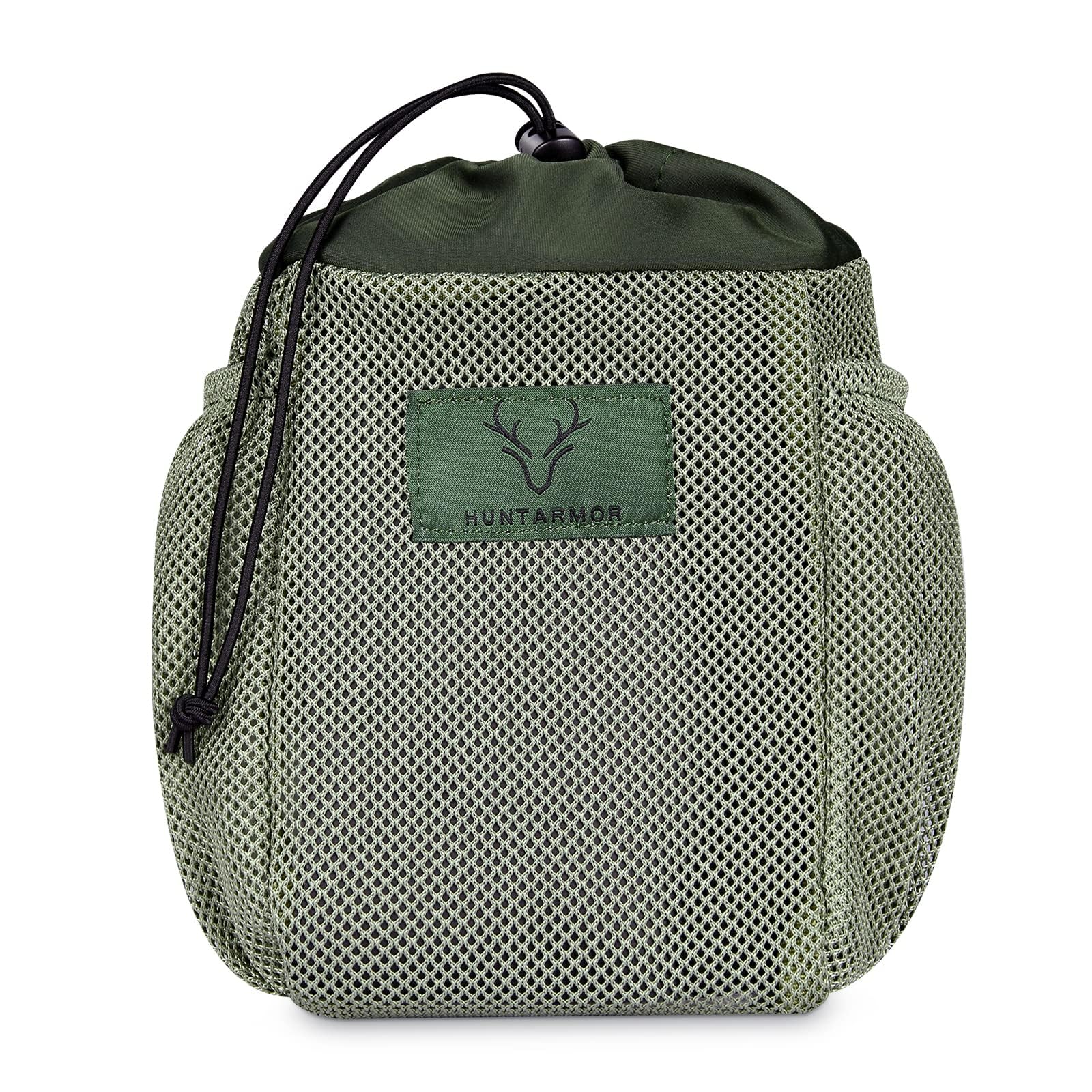 CAMOMAX hunting saddle dump pouch with attachment point for secure gear storage.