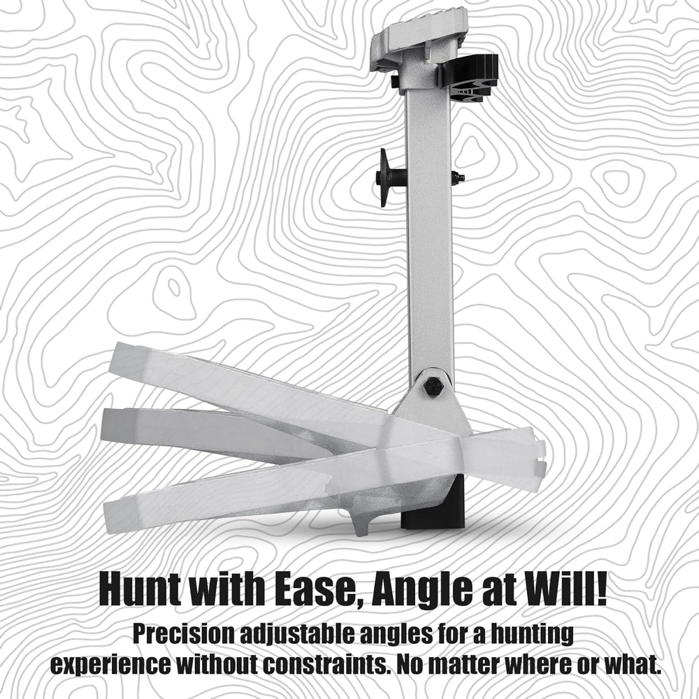 CAMOMAX saddle platform demonstrates 360-degree shooting area for versatile angles