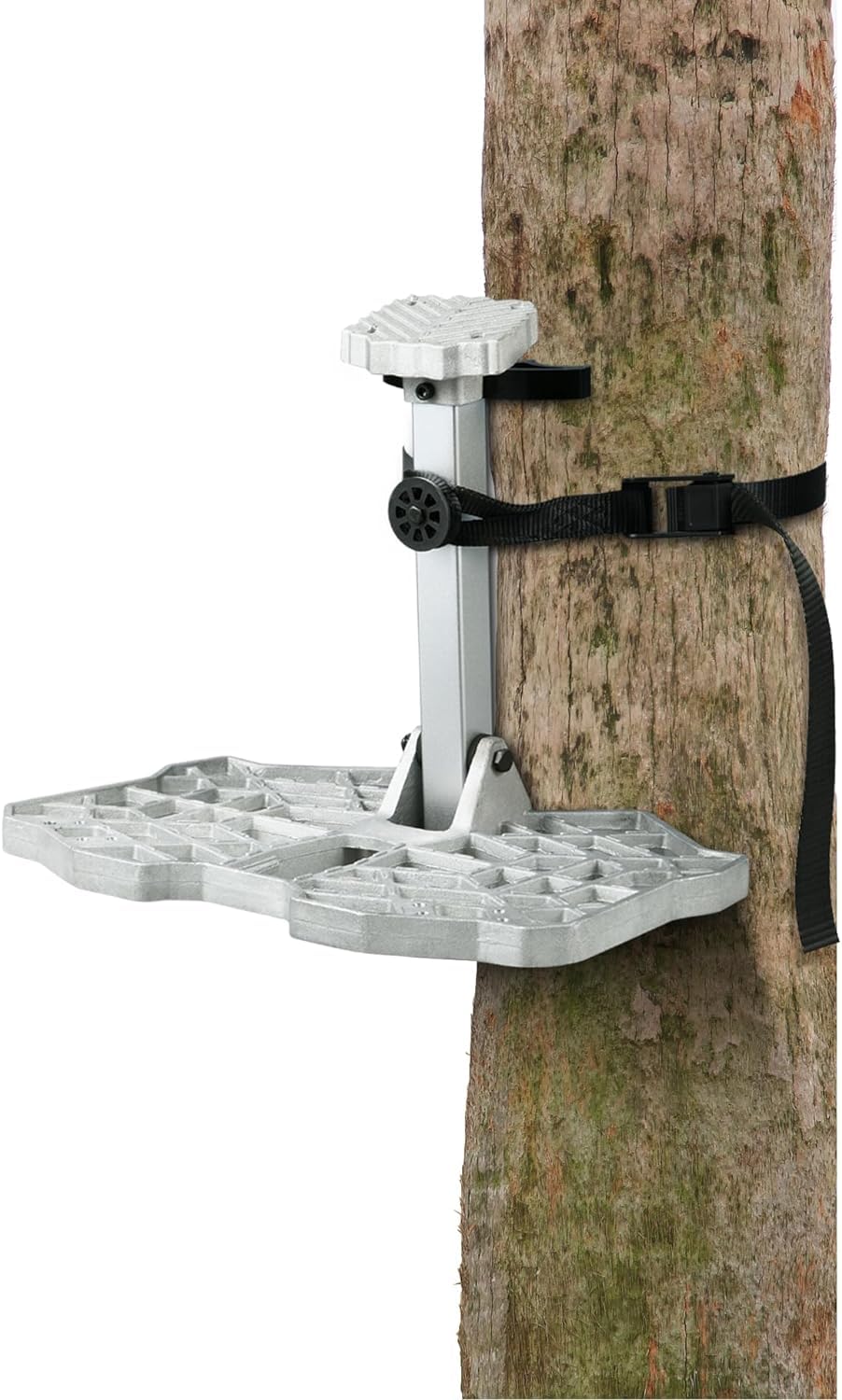 CAMOMAX saddle platform with angled perimeter non-slip ridges improves traction