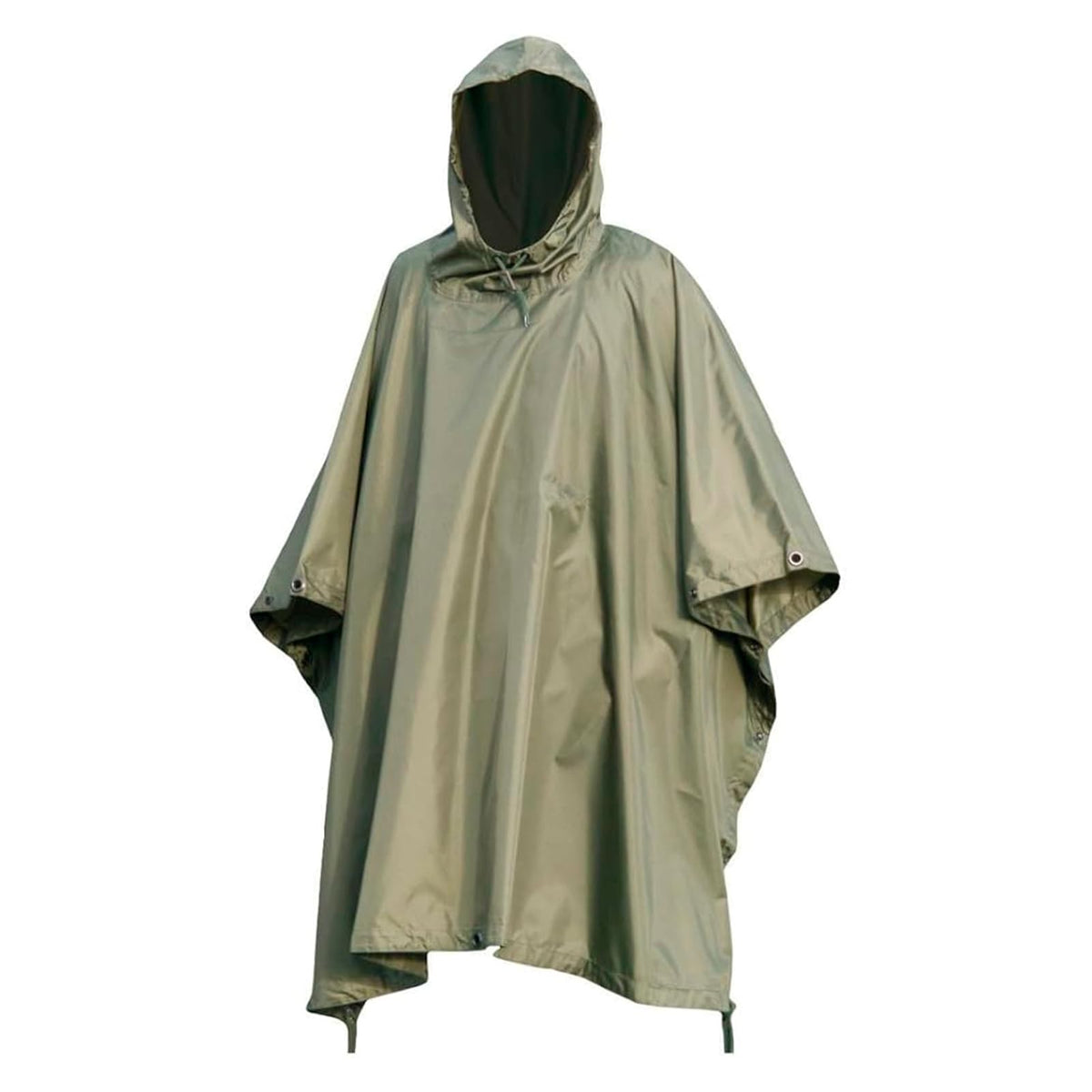CamoOutdoor Mil-Tec poncho hood olive drab keeps you dry in sudden downpours.