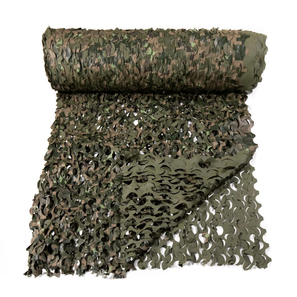 CamoSystems military model with attached mesh showing reinforced concealment option.