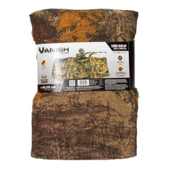 Close-up of camouflage burlap material for waterfowl and deer hunting