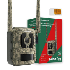 CAMOVUE trail camera front view shows true 4K capture for wildlife footage
