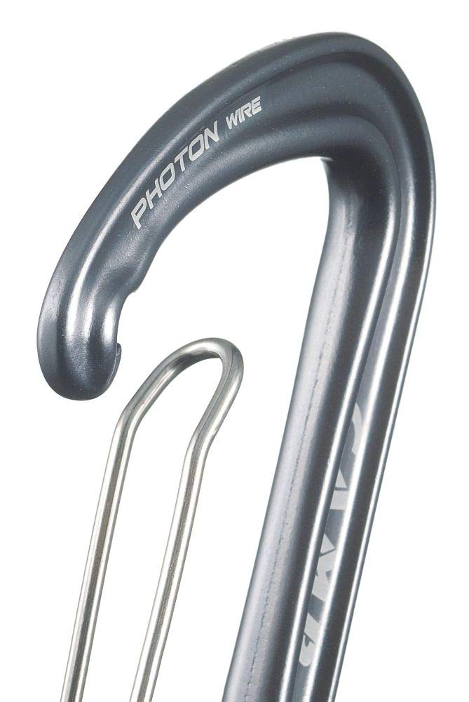 CAMP Alpine Express Dyneema 60cm Quickdraw showing thin Dyneema runner in wet alpine conditions