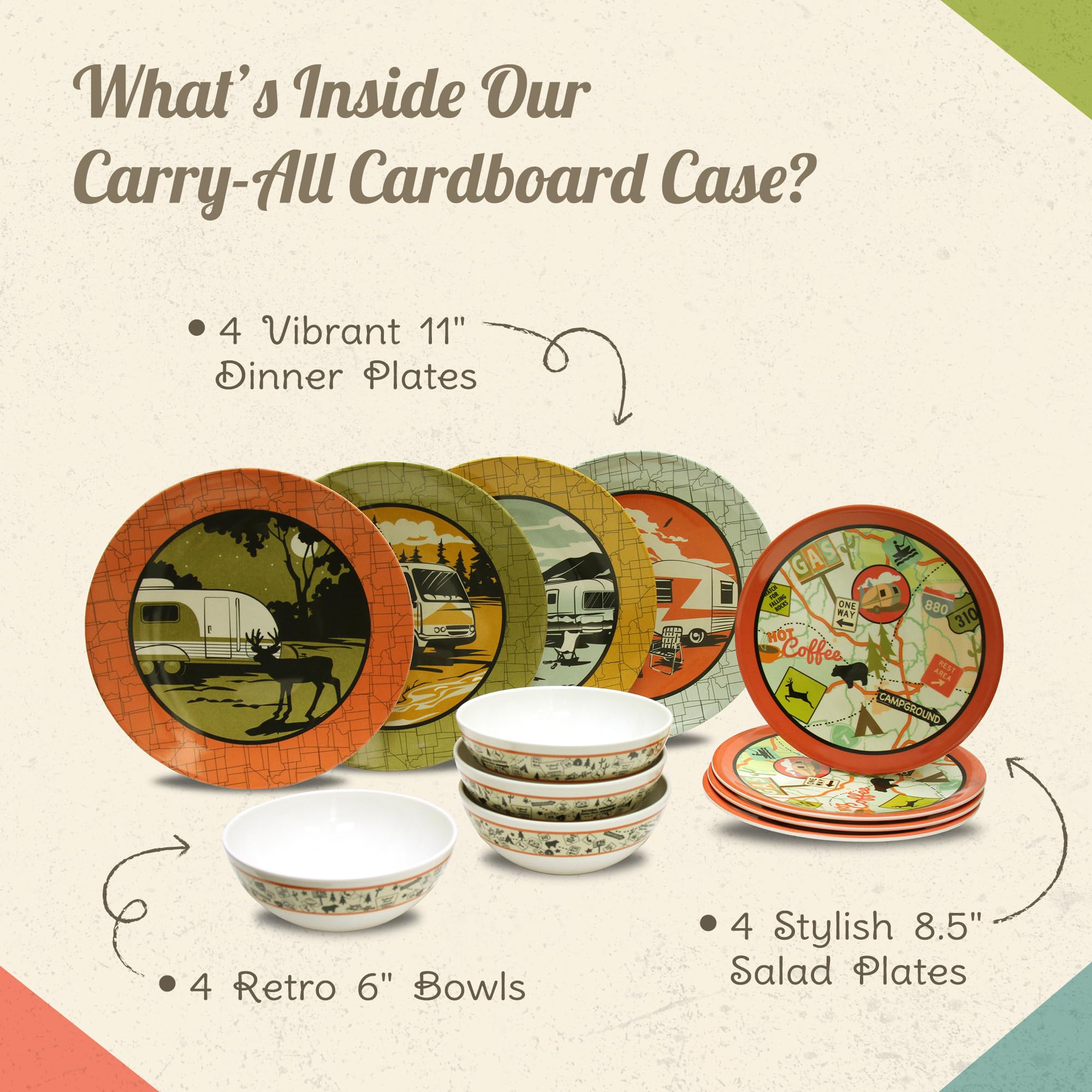 Camp Casual melamine bowl 6-inch, sturdy option for RV breakfasts and snacks.