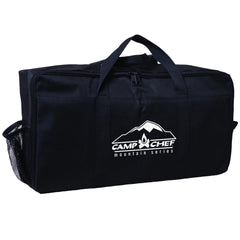 Camp Chef carry bag for Mountain Series stove ensures easy transport and secure storage on camping trips.