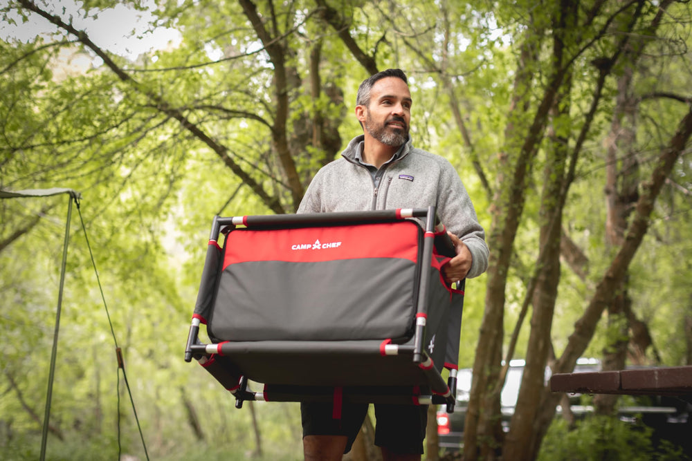 Sherpa table height reaches 28 inches with legs extended