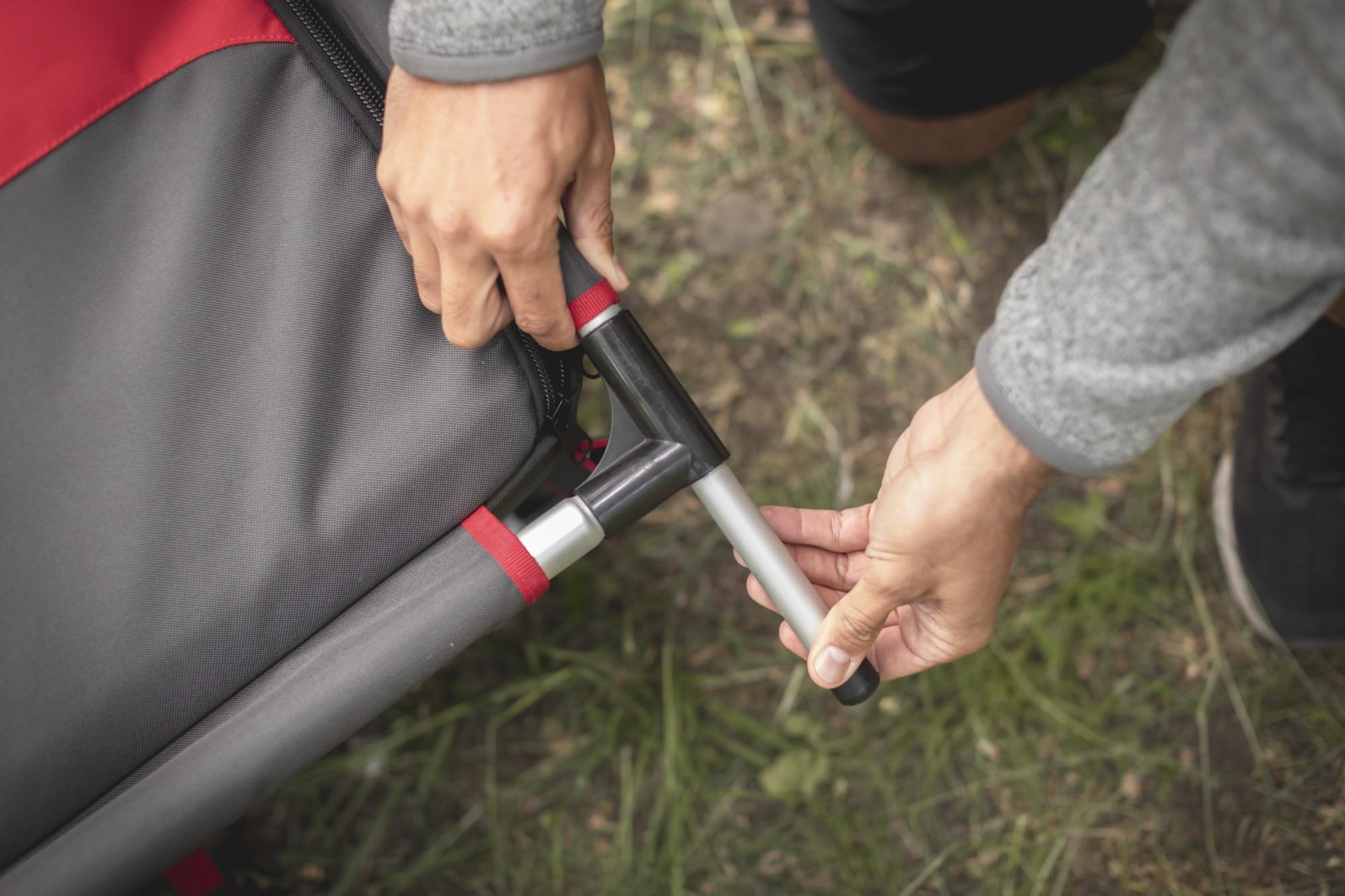 Four zippered compartments keep utensils and cups organized on Sherpa