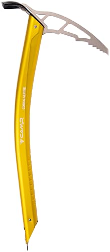 CAMP Corsa Alpine 45cm curved shaft shown for stability on ascent.