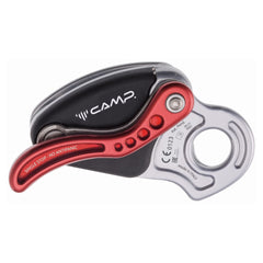 CAMP Druid Pro Descender front view with compact auto-braking design for rope access.