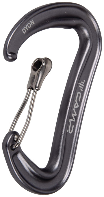 CAMP Dyon Carabiner sphere-lock closure reduces gate play for safer handling