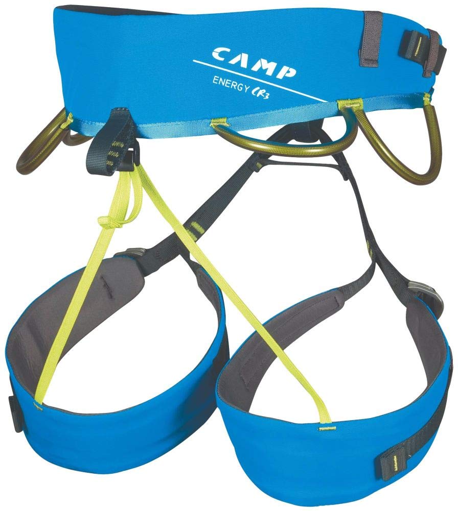 CAMP Energy CR 3 Harness light blue showing four gear loops for gear organization