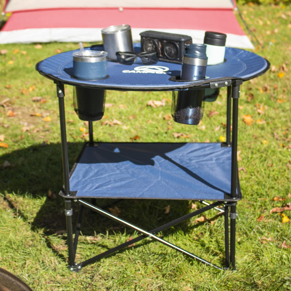 CAMP&GO folding quad chair base enables easy transport for campers