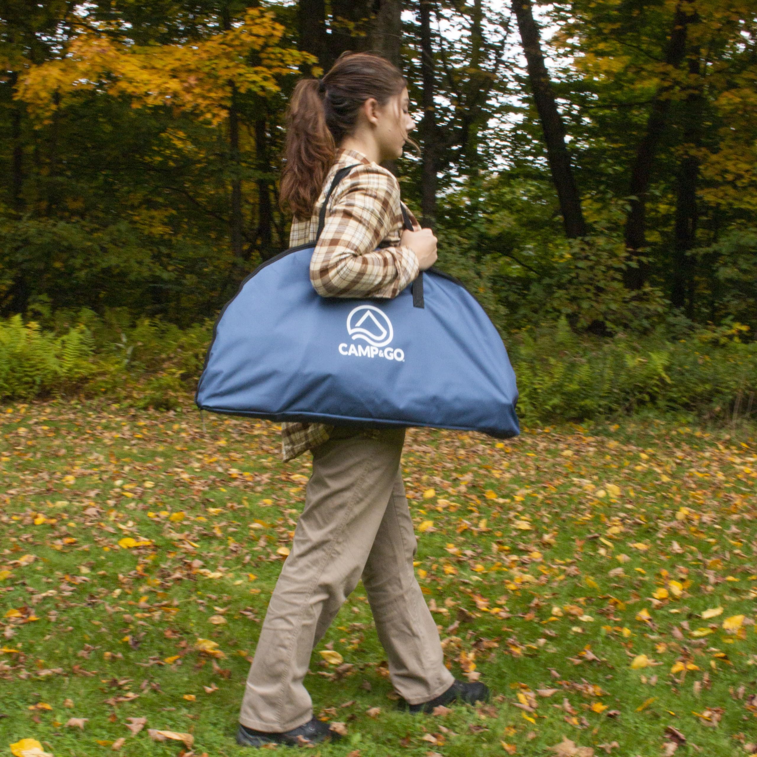 CAMP&GO diameter 28 inch table offers ample room for meals