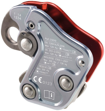 CAMP Goblin Fall Arrester in use on a harness demonstrates easy integration