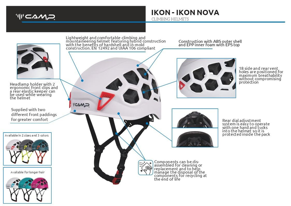 CAMP Ikon Nova White Small travel size ready for on-the-go.