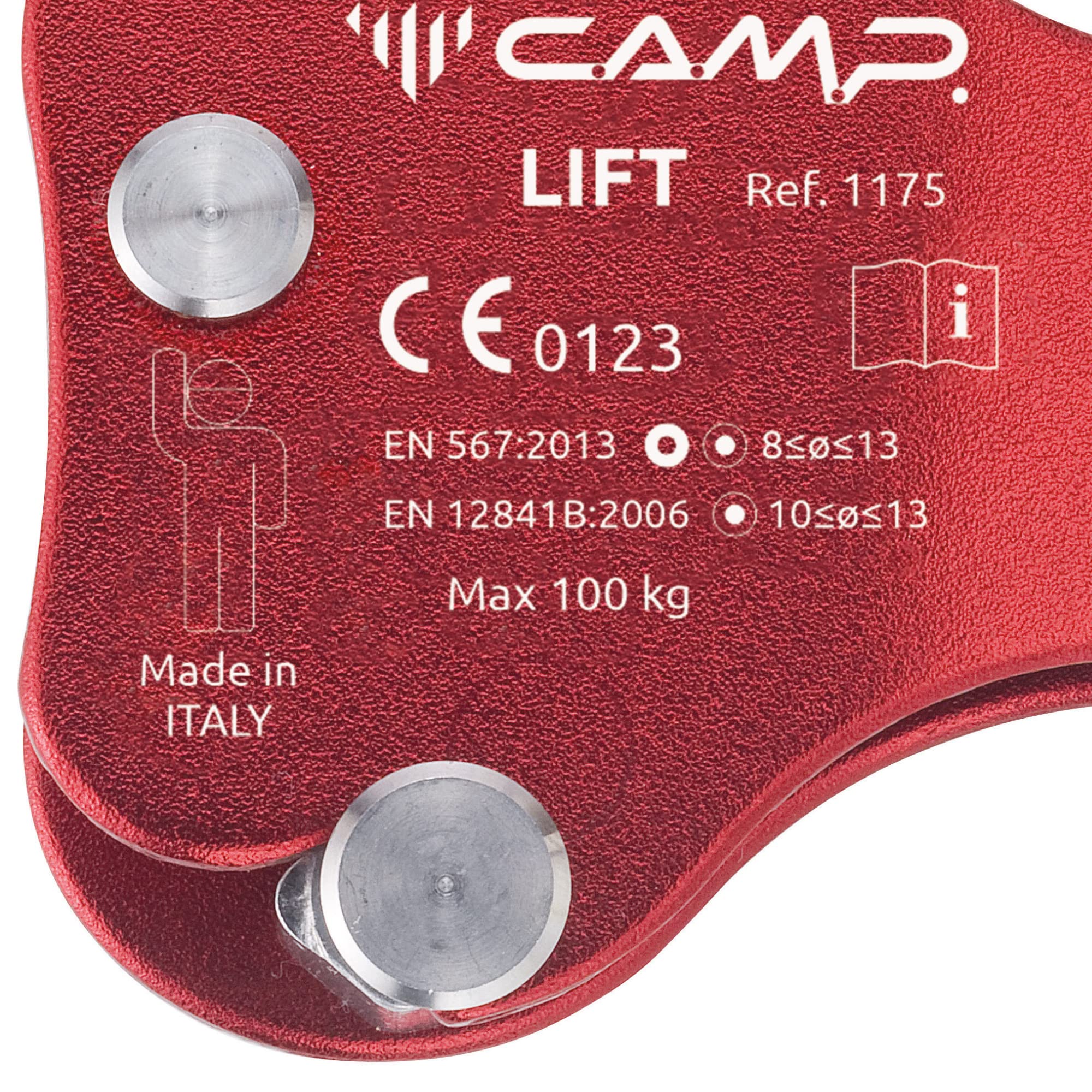 CAMP Lift Ascender aluminum flanges for durable performance