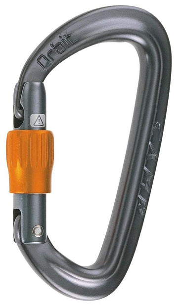 Gun metal finish CAMP Orbit Lock carabiner profile for rigging