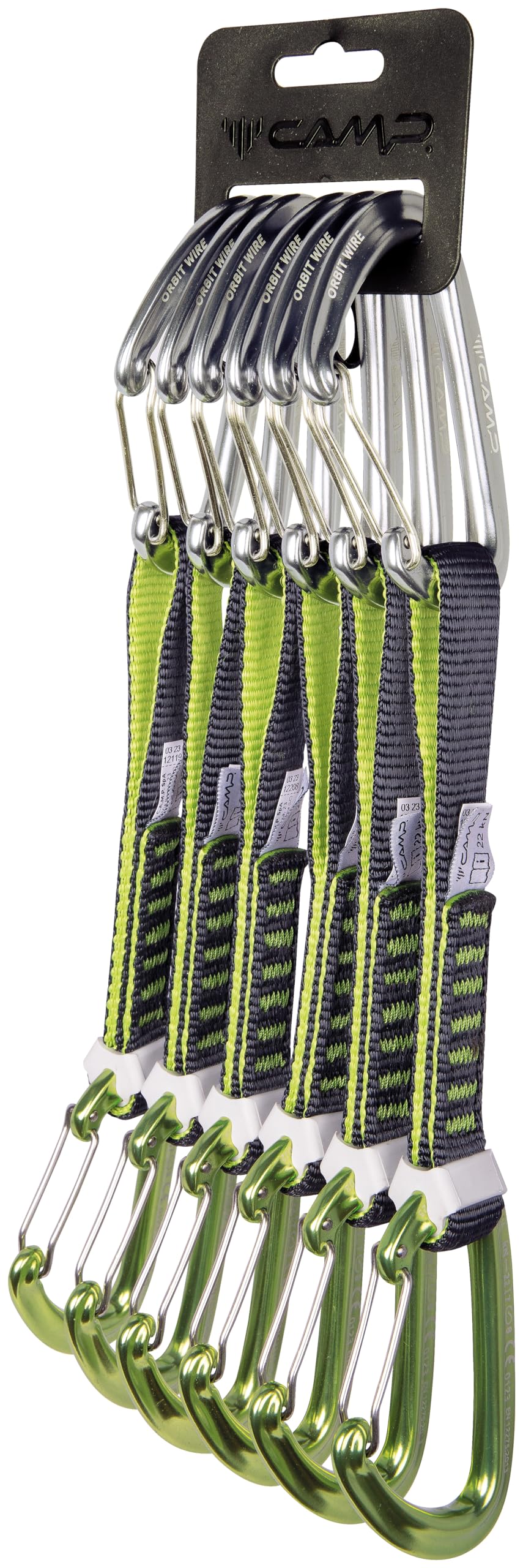 C.A.M.P. Orbit Wire Express KS 18 cm in green-grey for quick, secure anchor setups.