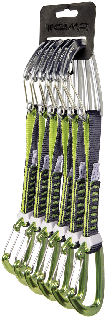 C.A.M.P. Orbit Wire Express KS 18 cm in green-grey for quick, secure anchor setups.