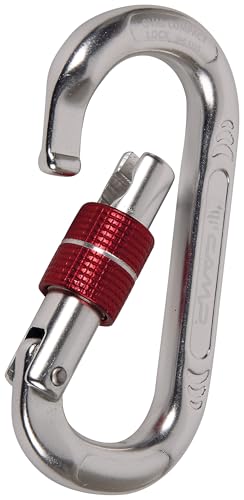 CAMP Oval Compact Lock screwgate close-up showing precise threading for smooth operation.