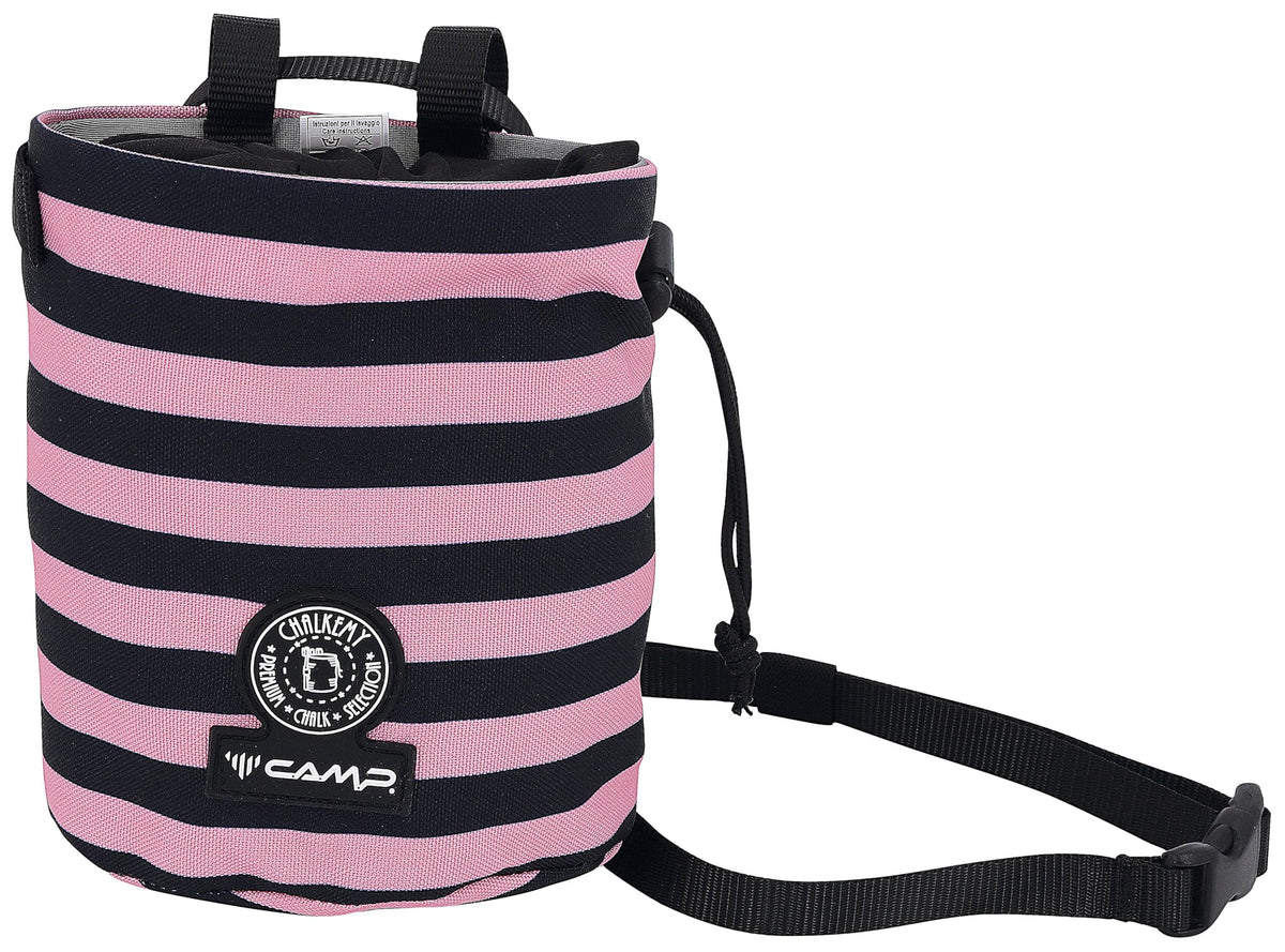 CAMP Polimago Cheshire Cat chalk bag with upright stand for spill-free chalking during climbs