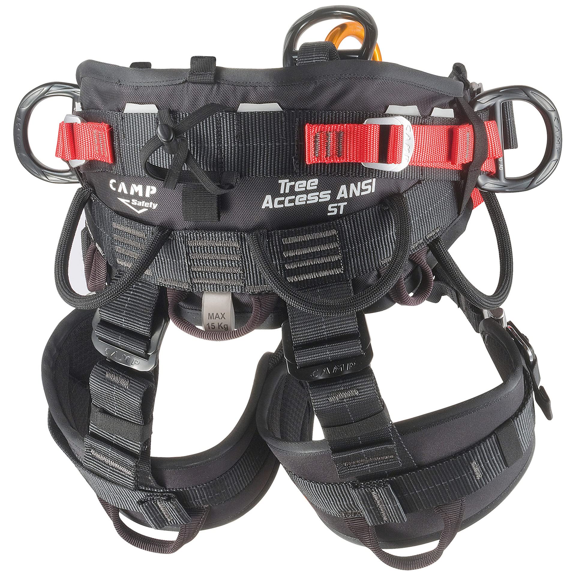 CAMP Safety Tree Access Harness L-XXL side view highlighting attachment points for tools
