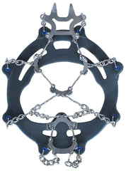 CAMP Snowline Chainsen Ultra XX-Large in snow use demonstrates reliable traction.