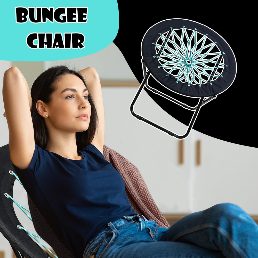 CAMP SOLUTIONS bungee chair sturdy frame supports up to 300 lbs for reliability.