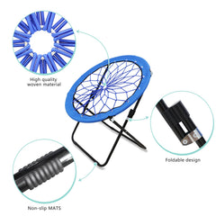 CAMP SOLUTIONS bungee chair in use for casual indoor/outdoor lounging