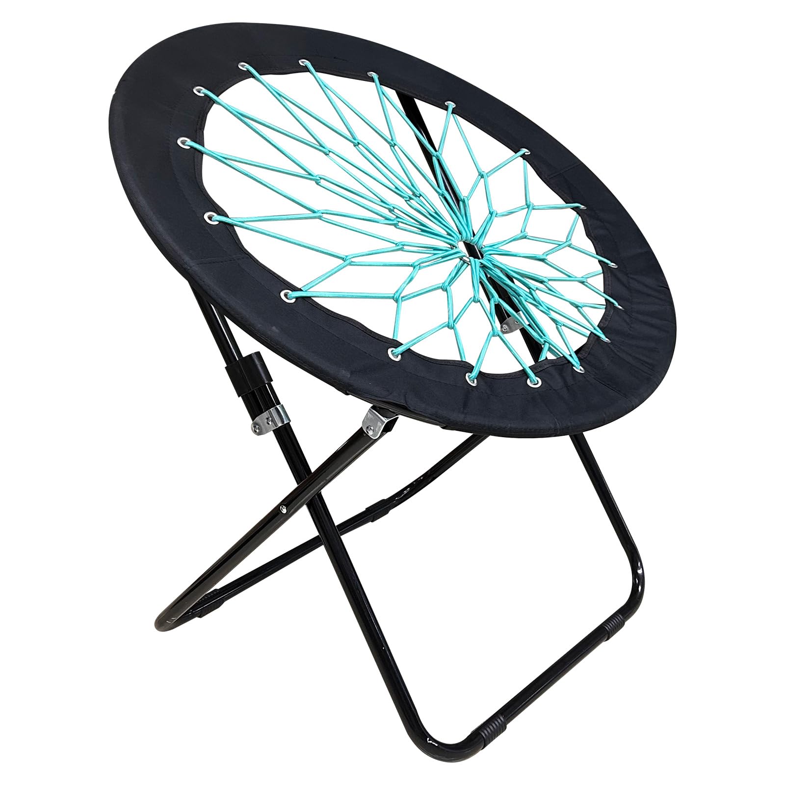 CAMP SOLUTIONS bungee chair folded side view for portable outdoor seating.