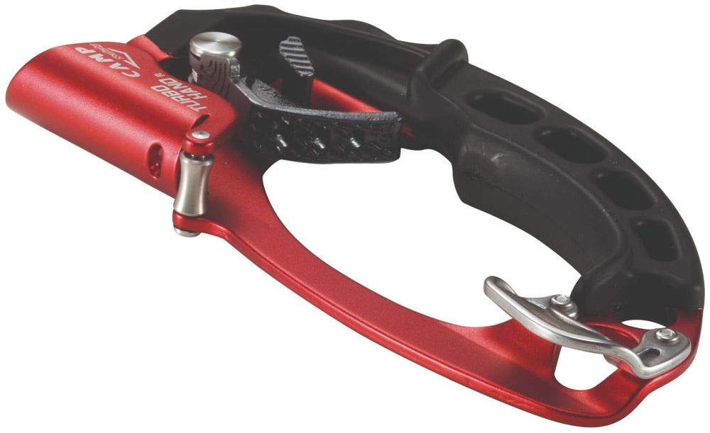 CAMP Turbohand Pro Ascender Left ergonomic handle supports a confident two-handed grip