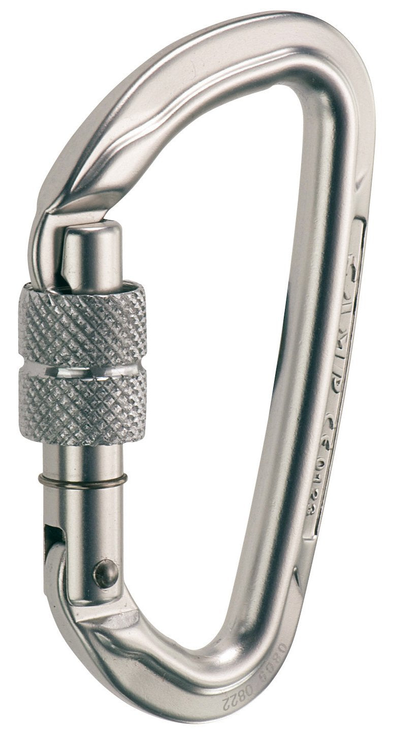 CAMP Orbit screwgate carabiner polished finish ideal for snag-free anchors and belays