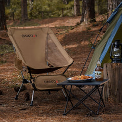 Campday camping chair wide seat supports hips for comfortable outdoor seating