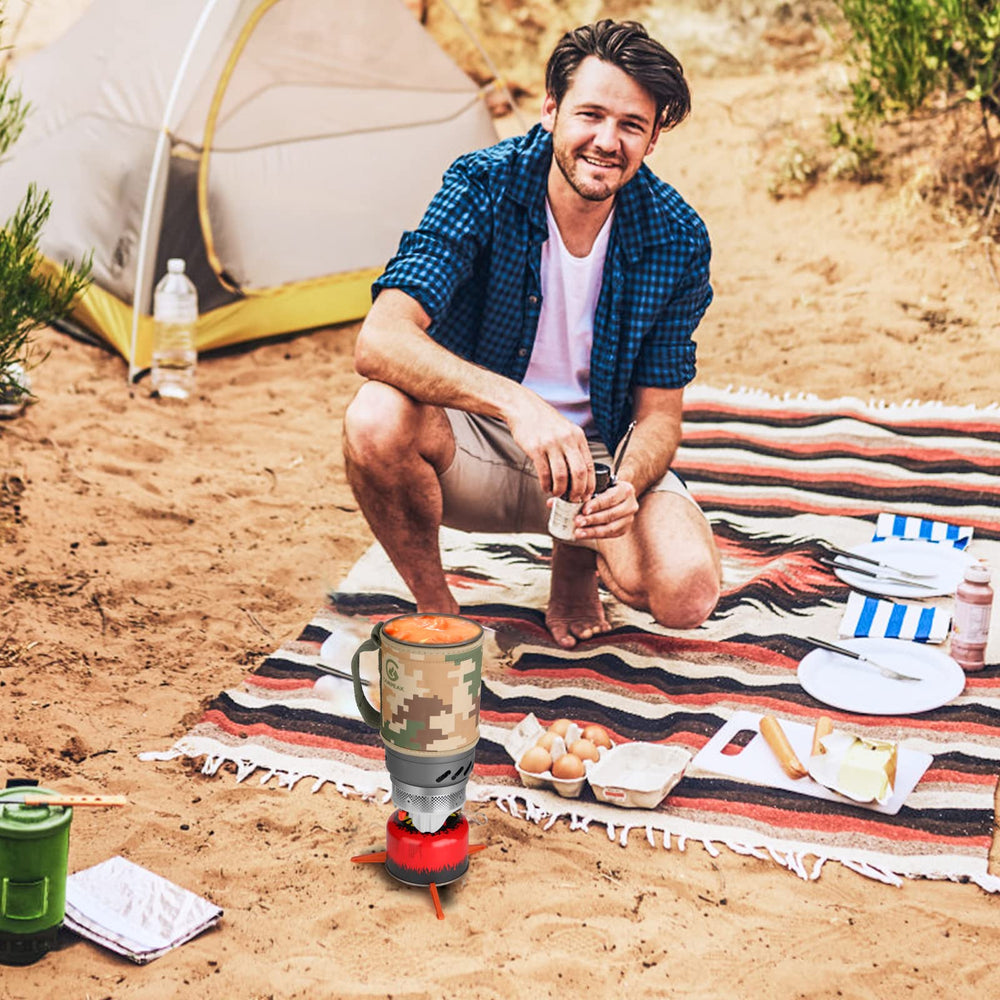 CAMPEAK Gen stove compact design demonstrates space-saving packability for lighter backpacking trips.