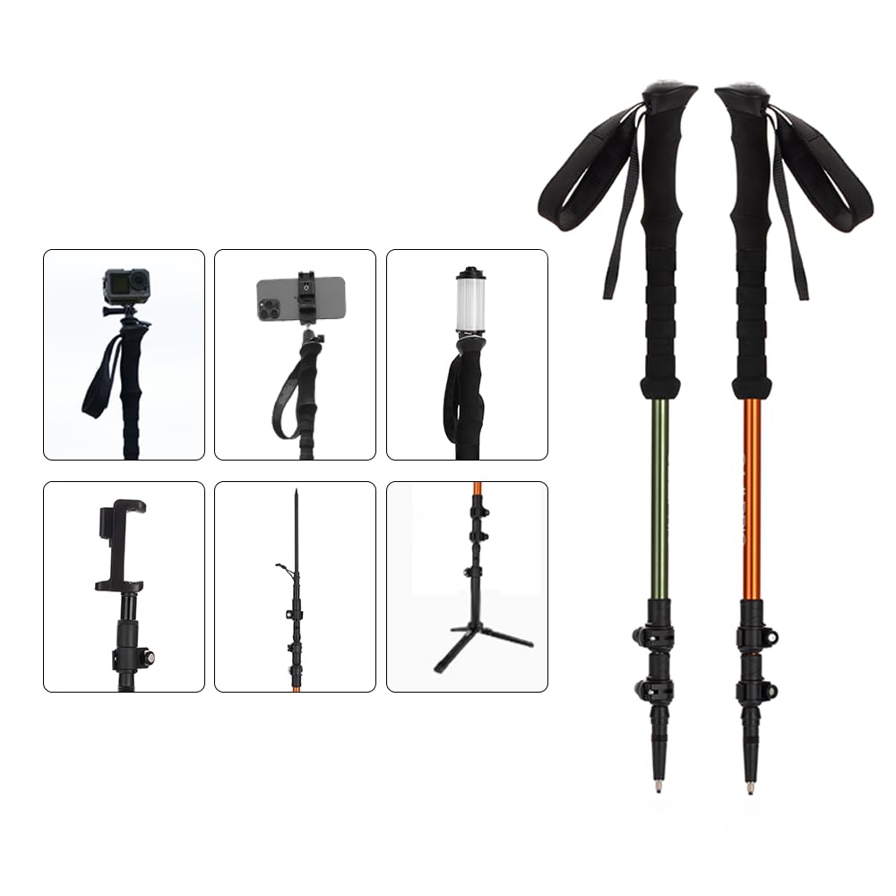 Camperig Selfie Trekking Pole flip-lock system for quick height adjustments