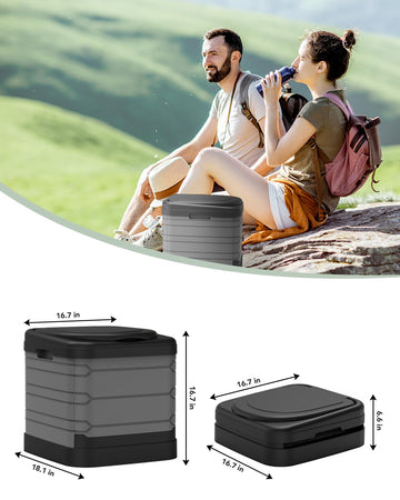 Camperperfect XXL portable toilet proves versatile for camping, hiking, boating, and emergencies.