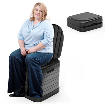 Camperperfect XXL portable toilet demonstrates fast setup for instant privacy at festivals.