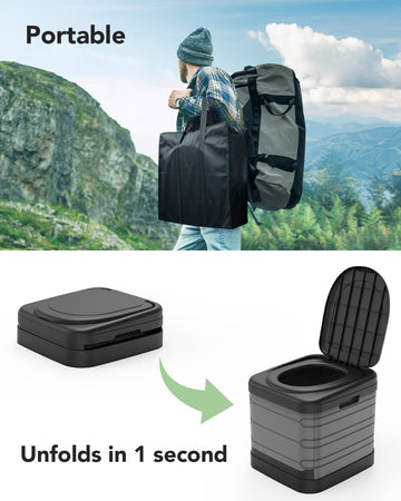 Camperperfect XXL portable toilet’s weather-resilient frame supports reliable use in rain or sun.