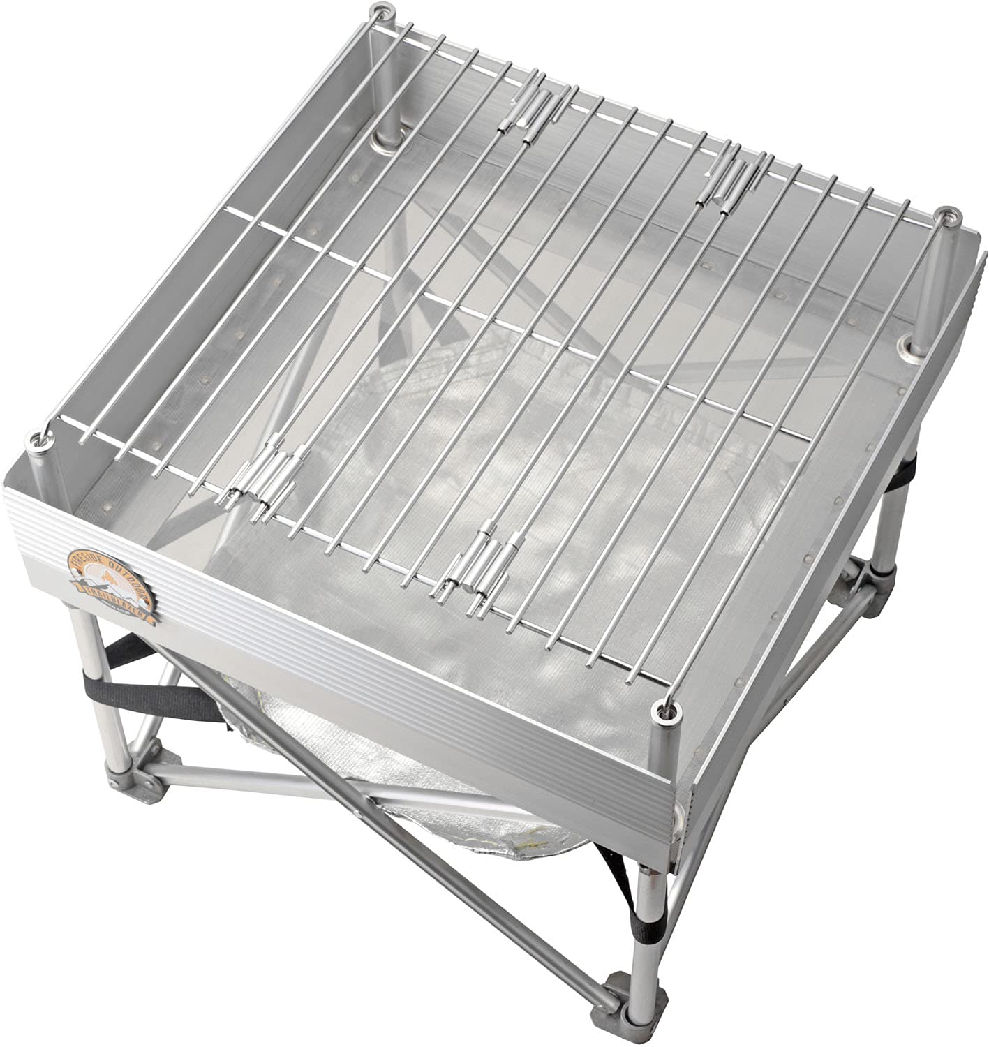 Rugged aluminum and stainless steel construction for durable outdoor use.