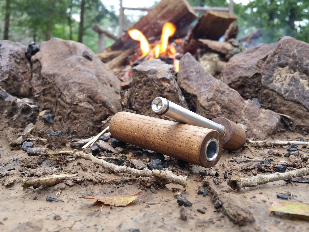 CampfirePiston Hickory Fire Piston compact dimensions suit outdoor kits.