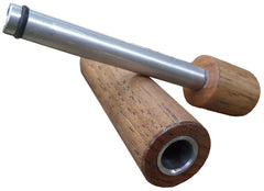 CampfirePiston Hickory Fire Piston front view shows compact, ready-to-ignite tool.