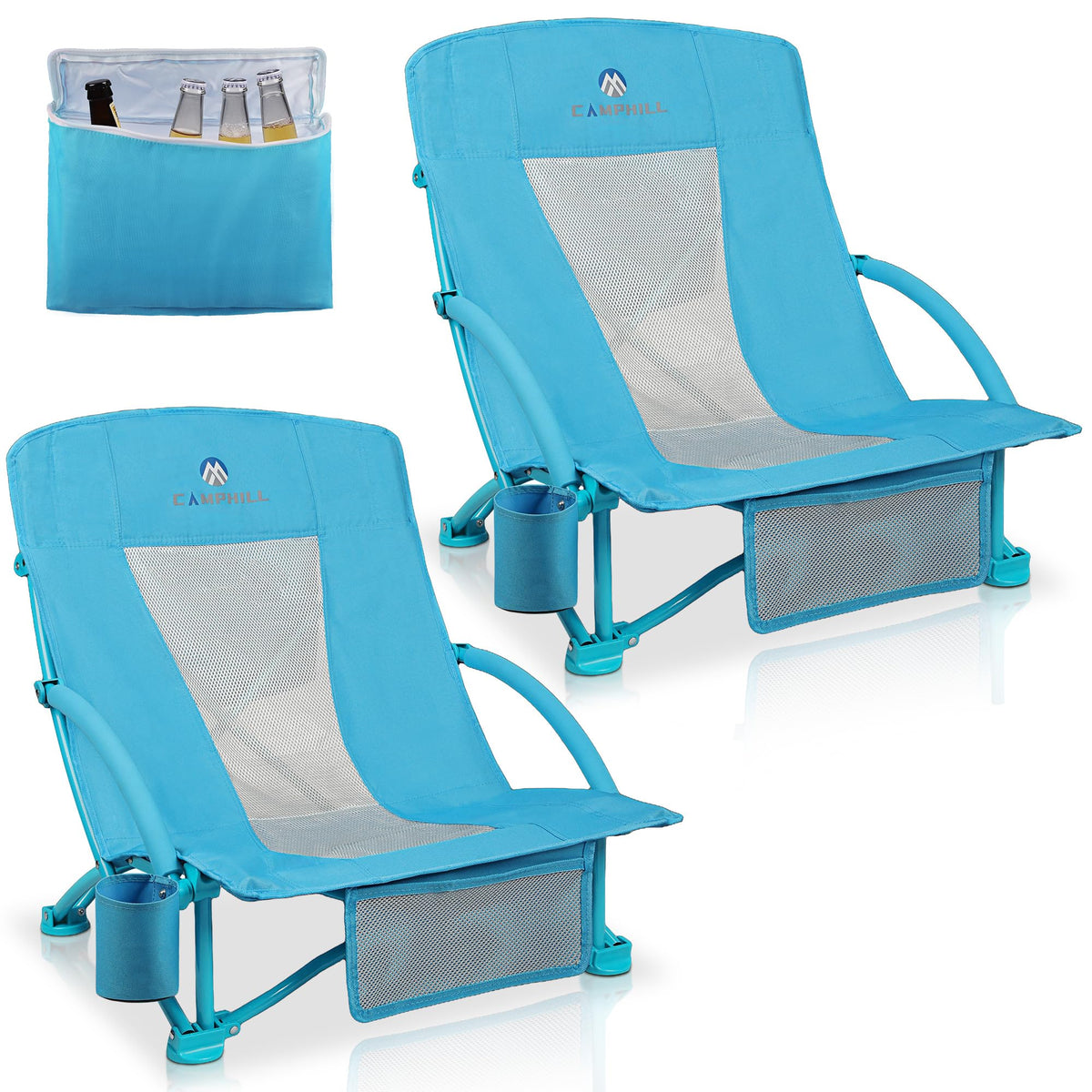 CAMPHILL Beach Chairs 2-pack packshot, sturdy outdoor seating for beach days.