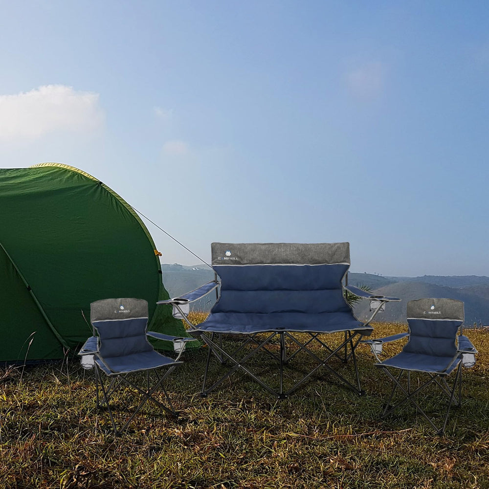 CAMPHILL heavy-duty frame closeup shows sturdy steel support for lasting use.