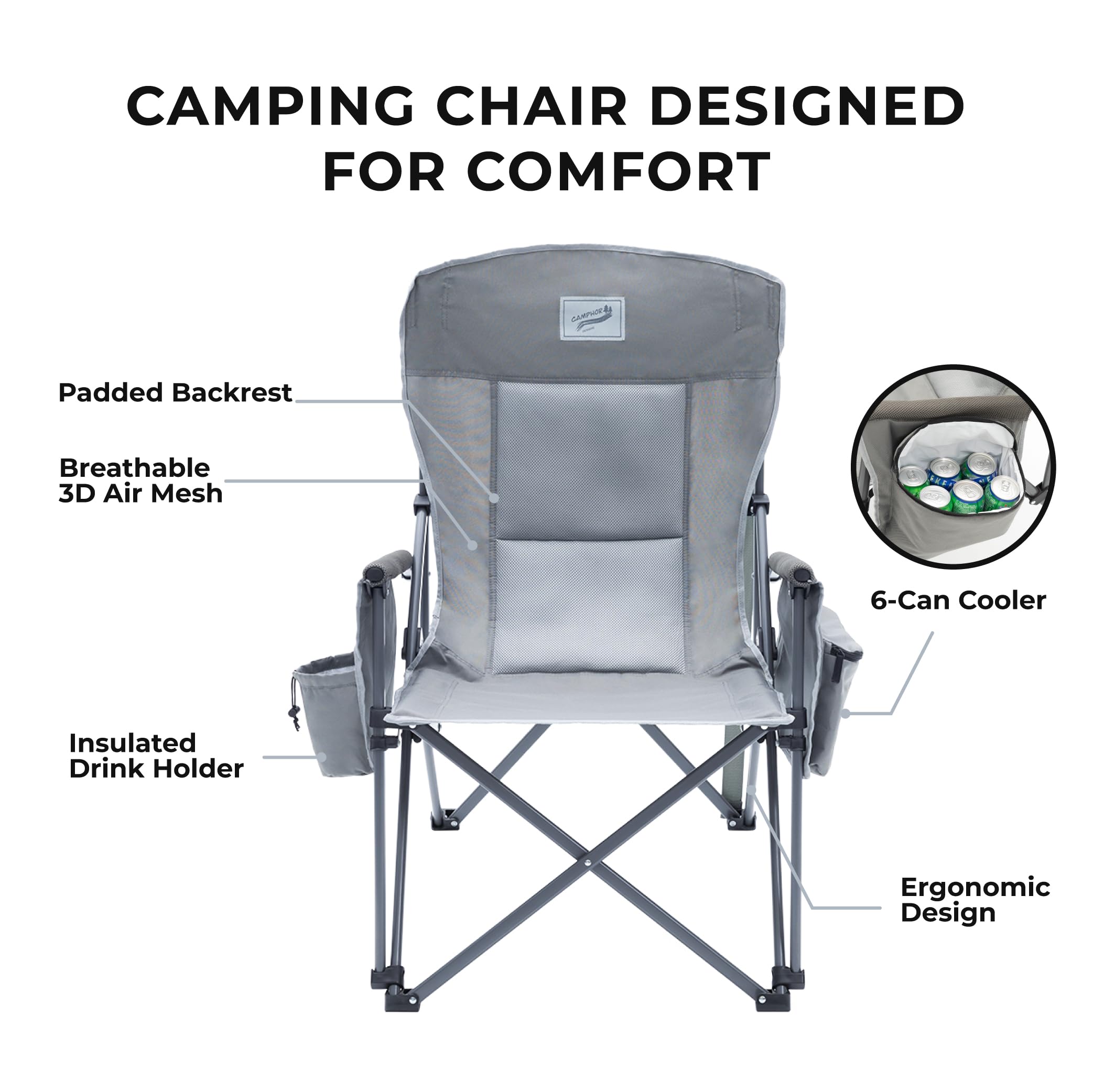 Camphor Designs chair weighs 9.5 pounds, supports 400 pounds